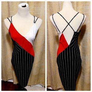 Knee length multi color dress